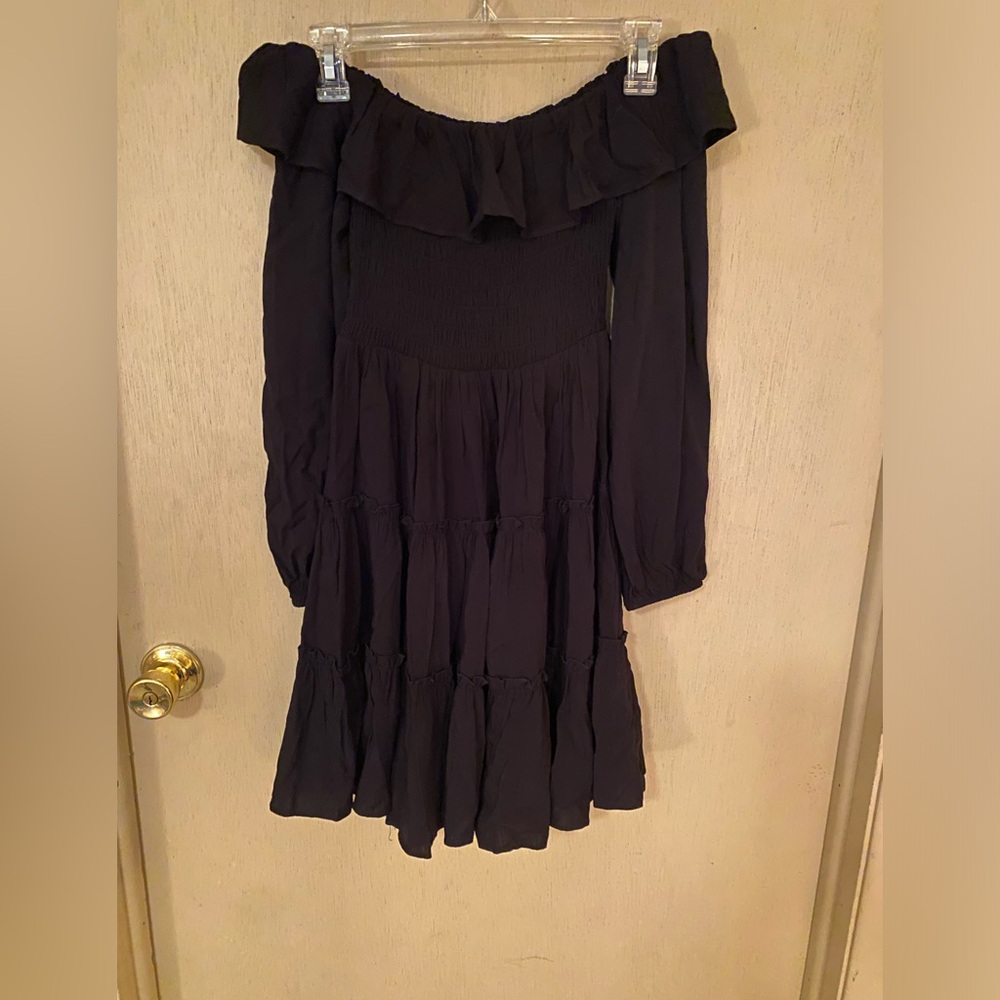 Black off the shoulder dress